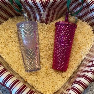 Set of two Starbucks keychains/ornaments